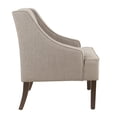 thumbnail image 2 of HomePop Fauteuil d'Appoint à Accoudoirs Incurvés en Velours, Beige, 2 of 2