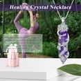 thumbnail image 6 of Dorunmo Amethyst Healing Crystal Necklace Sterling Silver Sunflower Necklace Wire Wrapped Natural Crystal Point Pendant Hexagon Reiki Energy Stone Jewelry for Women Men, 6 of 6