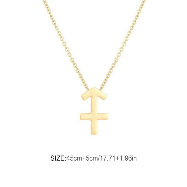 stanreset Constellation Theme Friendship Necklace Creative Comfortable Ins Exquisite Durable Rust-proof Lightweight Fashion Accessory Sagittarius gold