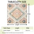 thumbnail image 2 of Bohemian Print Square Tablecloth 36x36 Inch with Elastic Hem, Perfect for Card Tables and Outdoor Dining Settings, 2 of 6