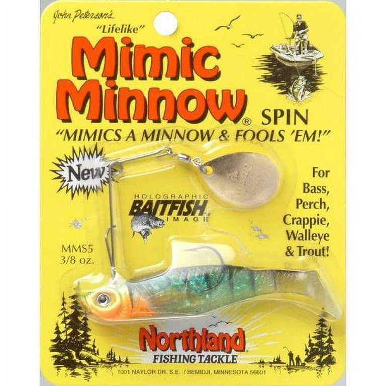 Northland Tackle Mimic Minnow Spin, Spin Jig and Tail, Freshwater, Perch 