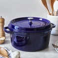 thumbnail image 3 of Staub Cast Iron 7-qt Round Cocotte - Dark Blue, 3 of 12