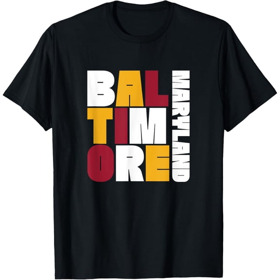 t-shirt Baltimore Maryland Souvenir T-Shirt mens，black，women，funny，journey，Crew Neck, Short Sleeve,custom clothing patterns.gift