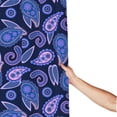 thumbnail image 3 of Shower Curtain, Purple Paisley Waterproof Fabric Plastic Shower Curtain, Drying Fast Bathroom Curtain with 9 Buttonholes, Ruffle Shower Curtain 60x72in, 3 of 8
