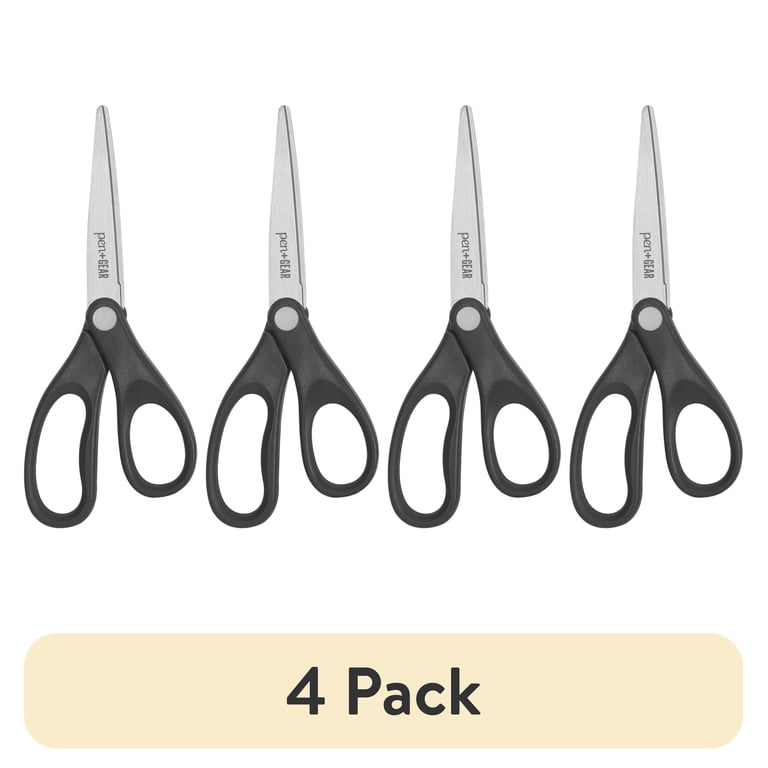 8-Inch Stainless Steel Scissors, Pointed Tip, 4-Pack photo 1