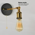 thumbnail image 3 of Juego De Accesorios De Iluminación, Aplique De Pared De Hierro De Fácil Instalación De 85 A 265 V, Estilo Retro Dorado Para Dormitorio, 3 of 7
