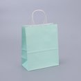 thumbnail image 3 of Bolsas de regalo de papel Kraft con asas, 10/20/30/50 unidades, para compras, manualidades, color marrón y blanco, para fiestas, suministros navideños, 3 of 5