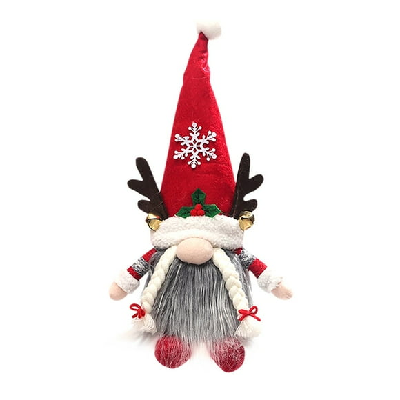 Santa Rudolph Poupée en Tissu Cadeau d'Anniversaire pour la Maison Décoration des Fêtes de Noël