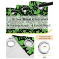 thumbnail image 5 of St. Patrick's Day Blackout Curtains 54 Inch Length 2 Panels Set for Living Room Bedroom, Lucky Shamrocks Green Leaves Vintage Black Room Darkening Window Curtains Thermal Black Out Curtain 52"x54", 5 of 8