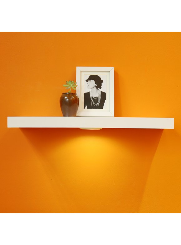White Floating Shelves in Wall Shelves