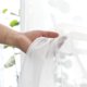 thumbnail image 4 of Cortinas transparentes OVZME blancas de 96 cm de longitud para dormitorio con 2 paneles, 4 of 8