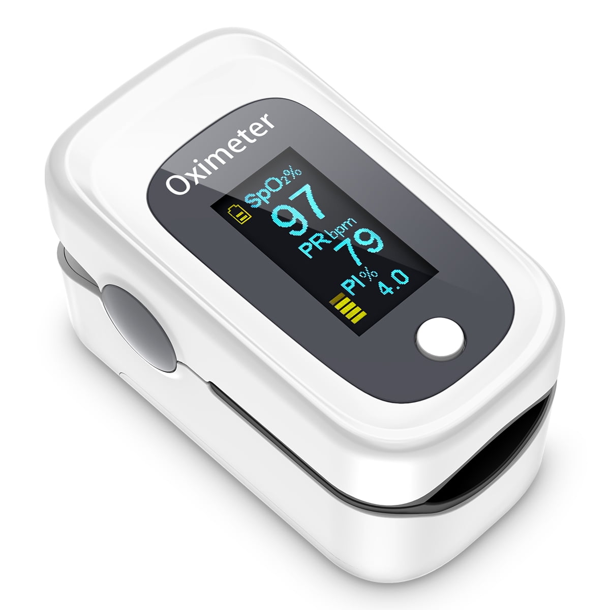 Fingertip Oximeter Blood Measure Oxygen Saturation Monitor, FDA Approved Pulse PR Heart Rate Monitors and Spo2 Reading Oxygen Meter with Finger Plethysmograph and Perfusion Indicator 
