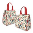 thumbnail image 2 of Pioneer Flower Floral Print Pattern Insulated Lunch Bag for Women & Adults,Large Portable Soft Cooler Lunch Bag,Thermal Food Storage Tote with Pearl Cotton,8.66L,8.75x5.75x9.5 Inch, 2 of 6