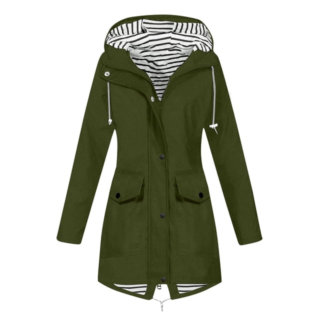 Veste Coupe-Vent pour Femmes avec Capuche Amovible pour Activités de Plein Air et de Randonnée