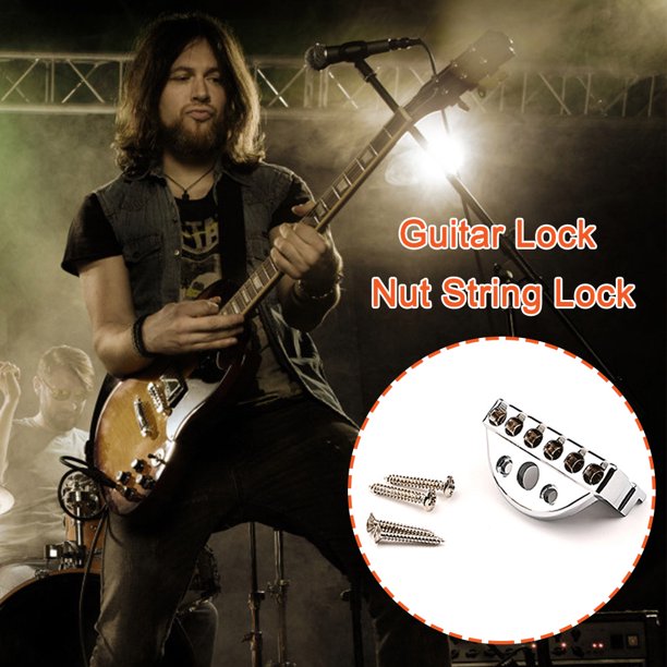 Tuerca de bloqueo de guitarra eléctrica, bloqueo de cuerda con tornillos, accesorios de piezas de guitarra Tmvgtek Para estrenar