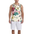 thumbnail image 4 of Gaeub Bird Butterfly Rose Men's Mesh Basketball Jersey, Quick-Drying Sleeveless Top S-4XL, Loose Muscle Tank Top -Small, 4 of 9