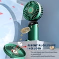 thumbnail image 4 of Ventilador portátil, ventilador personal de mano de 5000 mAh, recargable con 5 velocidades, mini ventilador silencioso con pantalla LED, tiempo de funcionamiento de 11 a 21 h para oficina., 4 of 5