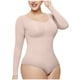 thumbnail image 4 of Body moldeador de manga corta para mujer, mono ajustado de moda con colores sólidos, mono moldeador de manga larga, moldeador corporal para mujer., 4 of 9