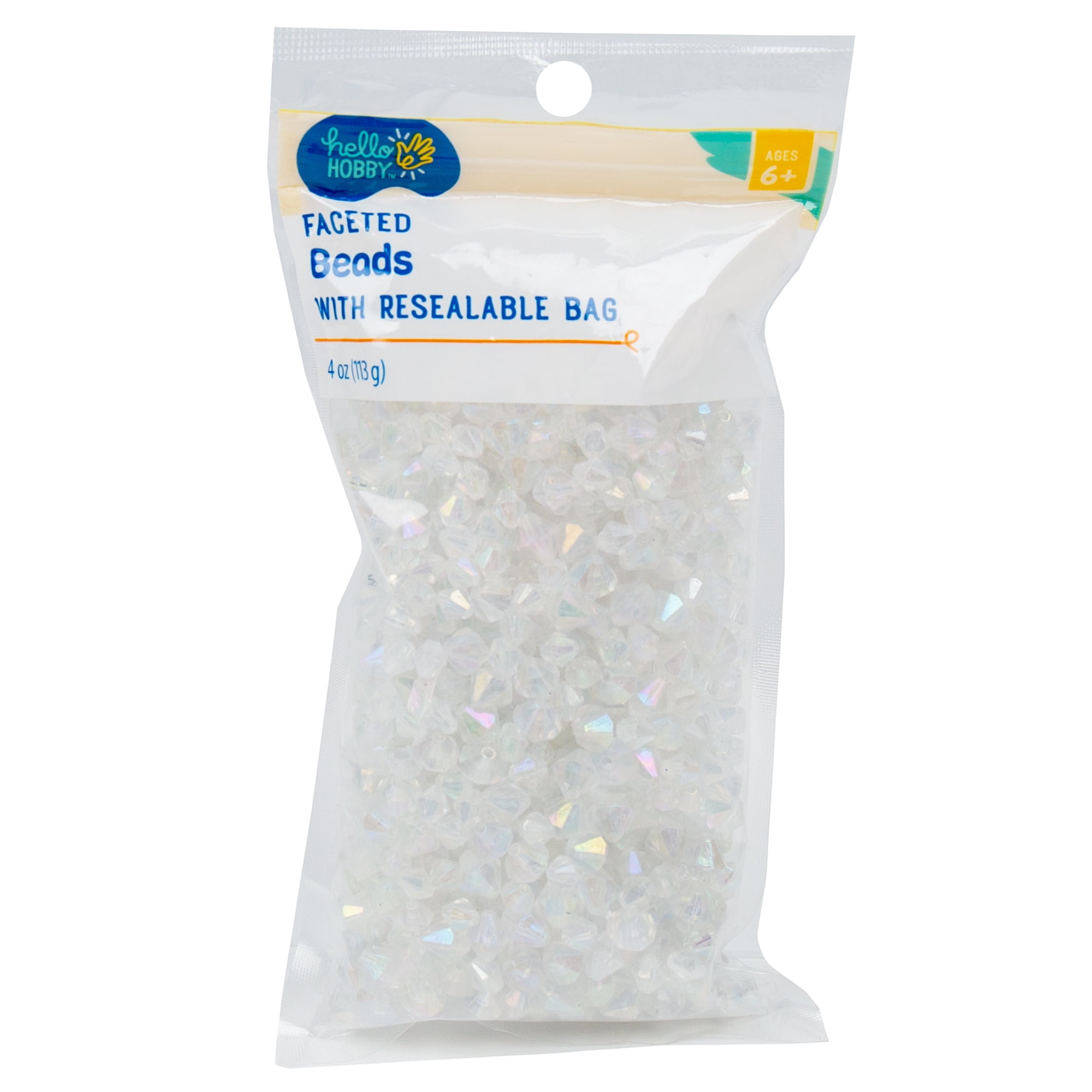 Hello Hobby Faceted Beads, 4 oz.