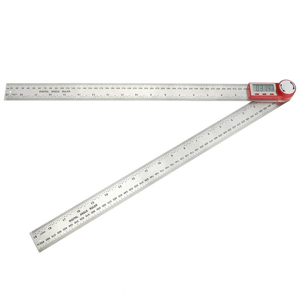 Regla digital electrónica de acero inoxidable, herramienta de medición de 360 grados para medir longitud de ángulos de 0 a 500 mm.