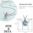 thumbnail image 2 of Butterfly Urn Necklace for Ashes Heart Cremation Jewelry for Women Memorial Keepsake Hollow Pendant for Human / Pet, 2 of 6