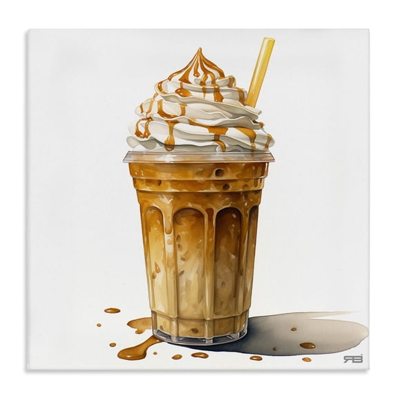Stupell Industries Contemporary Coffee with Whipped Cream Canvas Art, 24 x 24, by RB