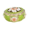 thumbnail image 3 of Milageto Enamel Trinket Box Decorative Box Jewelry Box for Rings Necklaces Home Decor Green, 3 of 8