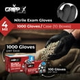 thumbnail image 2 of London Labs Disposable Industrial Black Nitrile Gloves 4 Mil Thick 1000 Count Latex Free Powder Free X Large, 2 of 6
