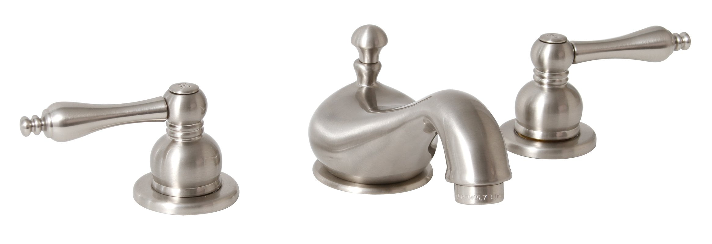 Wellington Ceramic Disc Bathroom Faucet With Teapot Style Handles