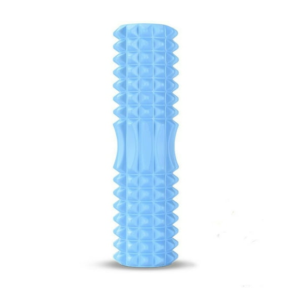 45cm Yoga foam roller muscle massage Block pilates tools Yoga Column fitness foam roller set gym Yoga Brick exercise equipment (Light blue,45cm )