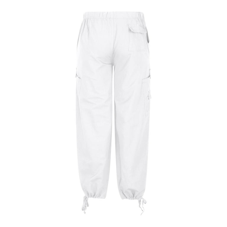 Oversized Baggy Cargo Pants for Men Solid Straight Leg