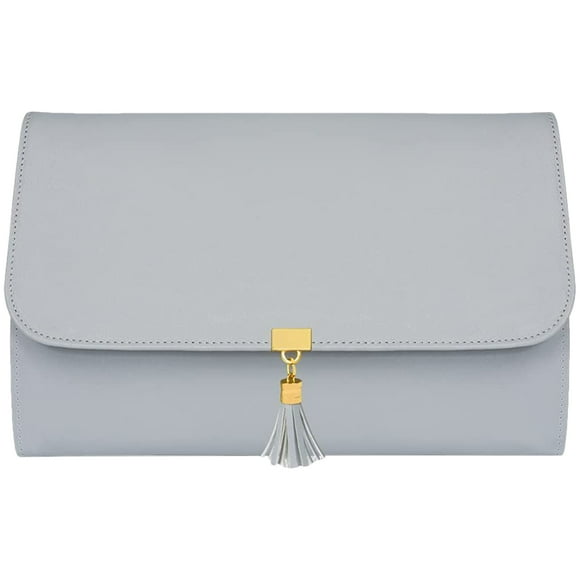 Jewelry Travel Organizer Roll Portable Jewelry Storage Roll Bag Necklace Earring Case Holder