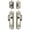 Silver, variant on Grandeur 823079 Windsor Solid Brass Single Cylinder Keyed Entry Knobset And Deadbolt Combo