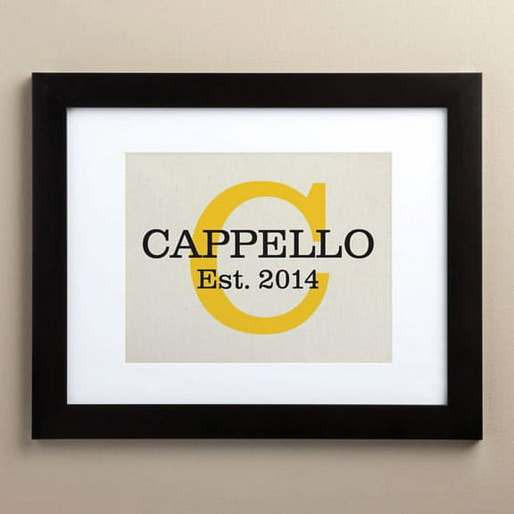 Personalized 11" x 14" Framed Family Print, Yellow