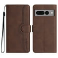 thumbnail image 2 of Wallet Case for Google Pixel 7 Pro, with Card Slots [RFID Blocking],Durable Flip Folio Kickstand Magnetic Closure Leather Wallet Wrist Strap Women Men Case for Google Pixel 7 Pro, Brown, 2 of 10