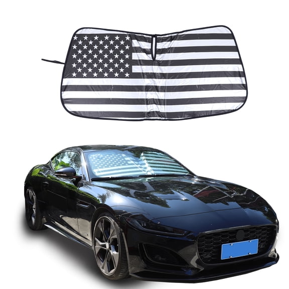 Windshield Sunshade for Jaguar F-Type 2013-2022, Front Window Sun Shade, Foldable Reflective Sun Visor, Screen Shield Cover UV Blocker Protector HeatShield Keeps Your Vehicle Cool
