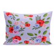 thumbnail image 1 of BOSDECO Blue Spring Beautiful Roses Hibiscus and Geranium Floral Romantic Pillowcase Pillow Cover Cushion Case 20x30 inch, 1 of 1