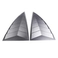 thumbnail image 2 of 2 piezas de s de triángulo para ventana trasera, calcomanías de ajuste, cubierta de marco para Tesla Model Y, piezas de repuesto de moda negro brillante Soledad Etiqueta de la ventana trasera, 2 of 7