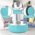 thumbnail image 2 of Xiao Hua A high-quality 304 stainless steel dog bowl, suitable for small and medium-sized dogs as a non slip pet bowl, pet feeder cat water bowl, leak free, 2 of 4