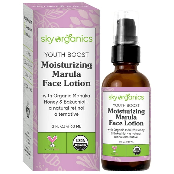 Sky Organics Youth Boost Moisturizing Marula Face Lotion, 2 fl oz