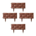 thumbnail image 4 of Flower Edging Panel, Animal Barrier Fence, Decorative Detachable Garden Edging Border, Garden Fencing for Park, Backyard Yard Balcony Garden 4Pcs brick fence, 4 of 7