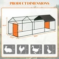 thumbnail image 3 of Large Metal Chicken Coop, 120" x 40" x 40" Chicken Run with Cover, Outdoor Walk in Poultry Cage, Metal Chicken Coop for Yard Farm Duck Rabbit Hen, 3 of 8