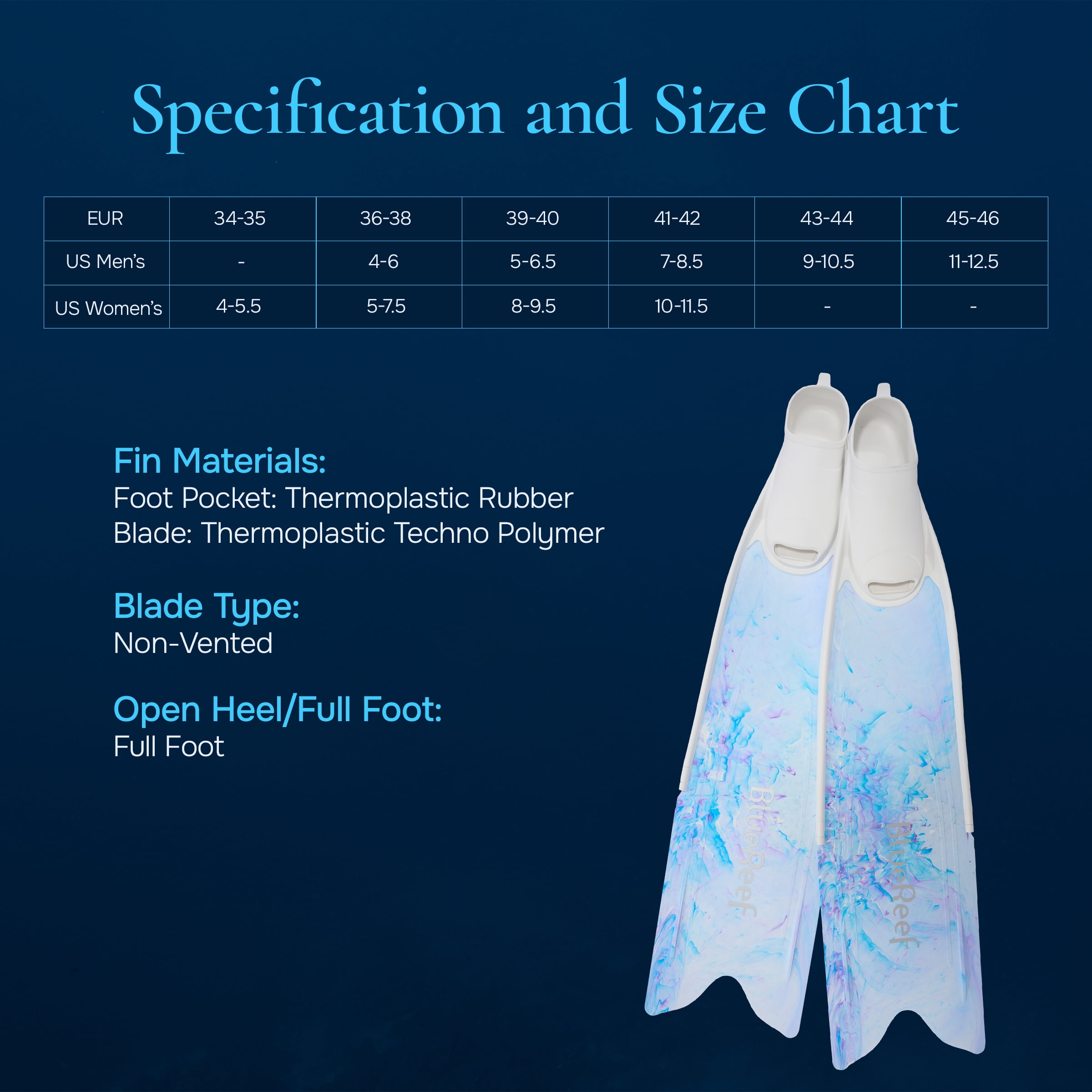 Blue Reef Freediving Fins