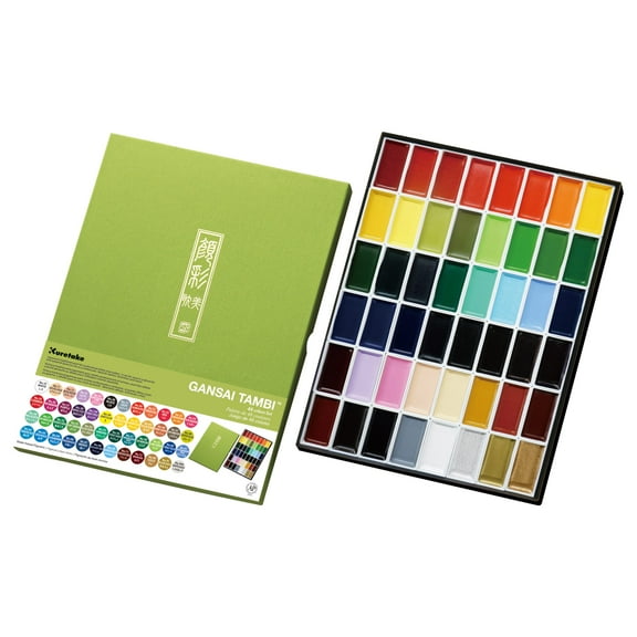 Kuretake Zig Gansai Tambi Watercolor Set, 48-Colors
