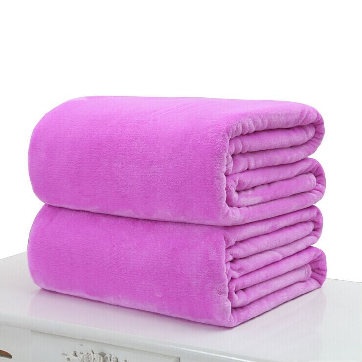 50X70cm Super Soft Sofa Plush Fleece Blanket Throw Rug Flannel Bedding Home
