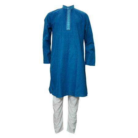 Mogul INDIAN Ethnic Men's FESTIVE Cotton Kurta Pajama Set Comfortable Trendy Fashionable DESIGNER (Best Kurta Pyjama Designs)