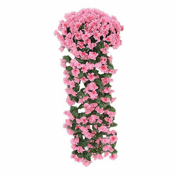BNNG Artificial Plants Outdoor Wisteria Artificial Flowers 31.5inch Silk Artificial Hanging Baskets Outdoor Artificial Flowers Artificial Flower Centerpiece For Dining Table Realistic Silk Flowers