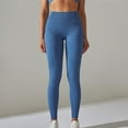 thumbnail image 3 of Efsteb Yoga Leggings for Women High Waist Solid Color Fitness Gym Sports Pants for Women Tight Stretch Running Yoga Pants Leggings Pants Blue L, 3 of 6