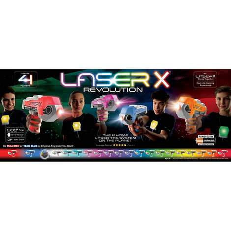 LASER x Rivoluzione 4 Blaster laser tag giocattolo gioco 4 GIOCATORI SERIE Combat Pack GUN NUOVO 