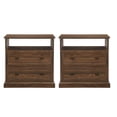 thumbnail image 2 of Manor Park Traditional 2-Drawer Nightstand, Set of 2, Dark Walnut, 2 of 3